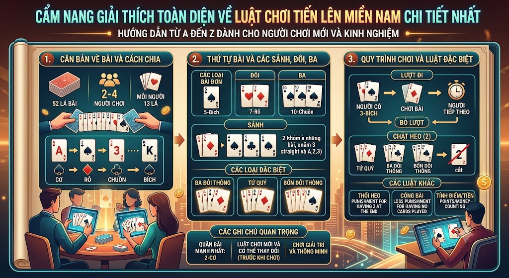 luật chơi tiến lên miền nam